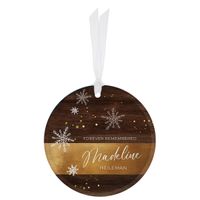 Holiday - Rustic Snowflakes - Name Only
