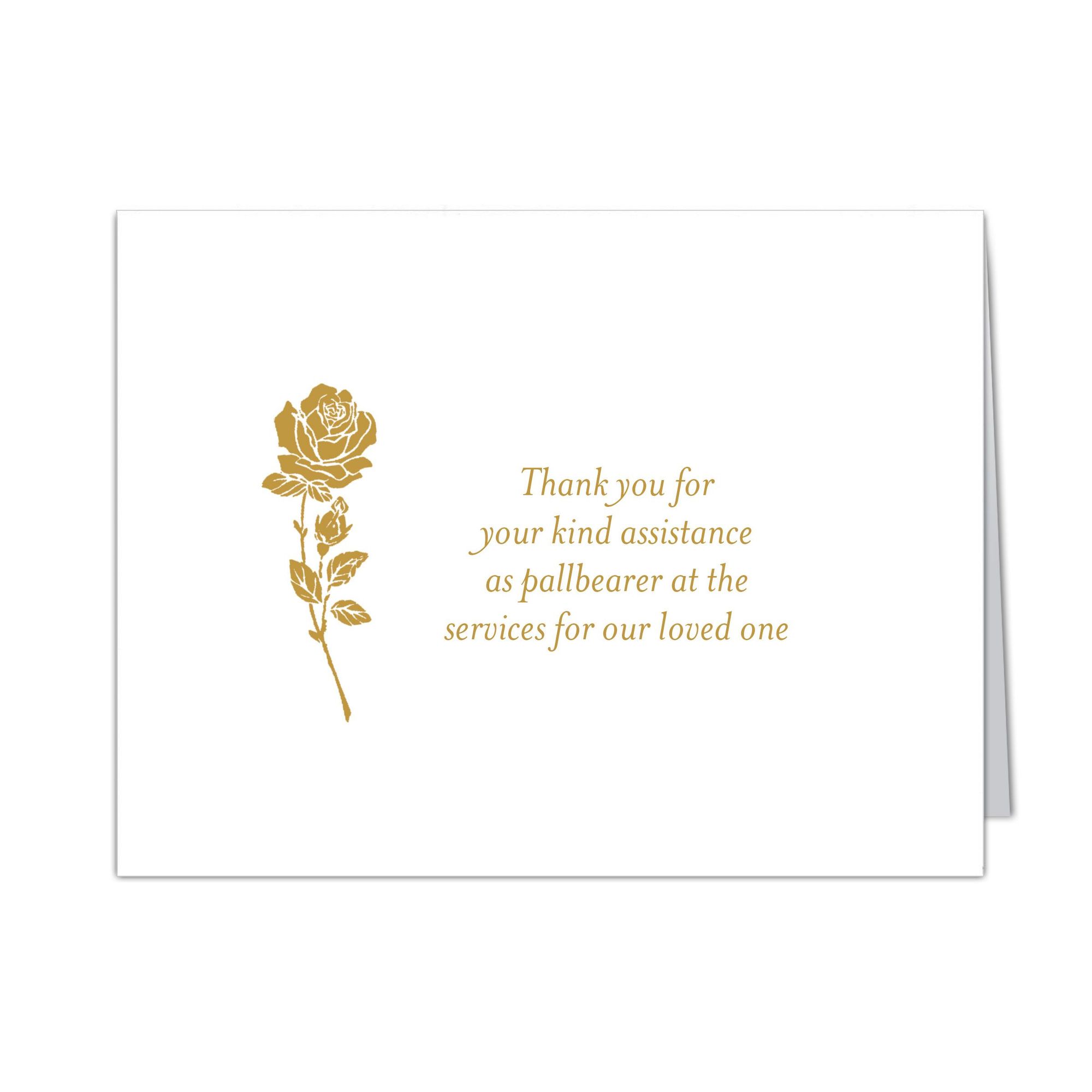 Pallbearer Cards - Casket Bearer Cards