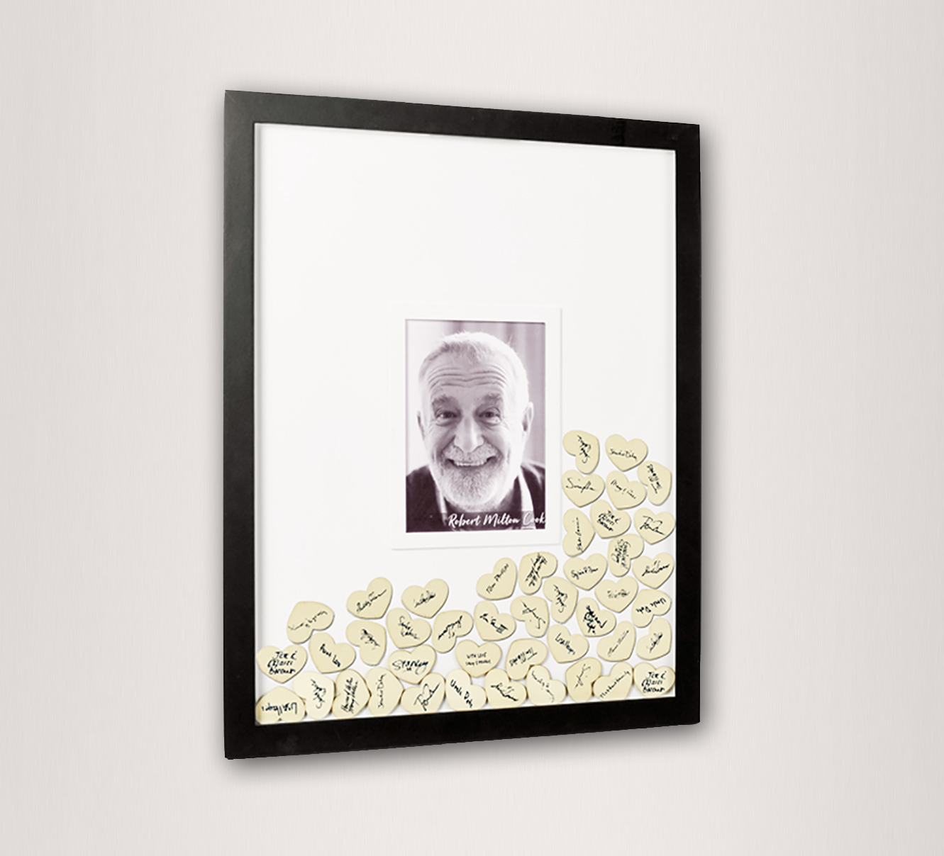 Heart Drop Photo Memorial Frame – In Loving Memory Guest Keepsake