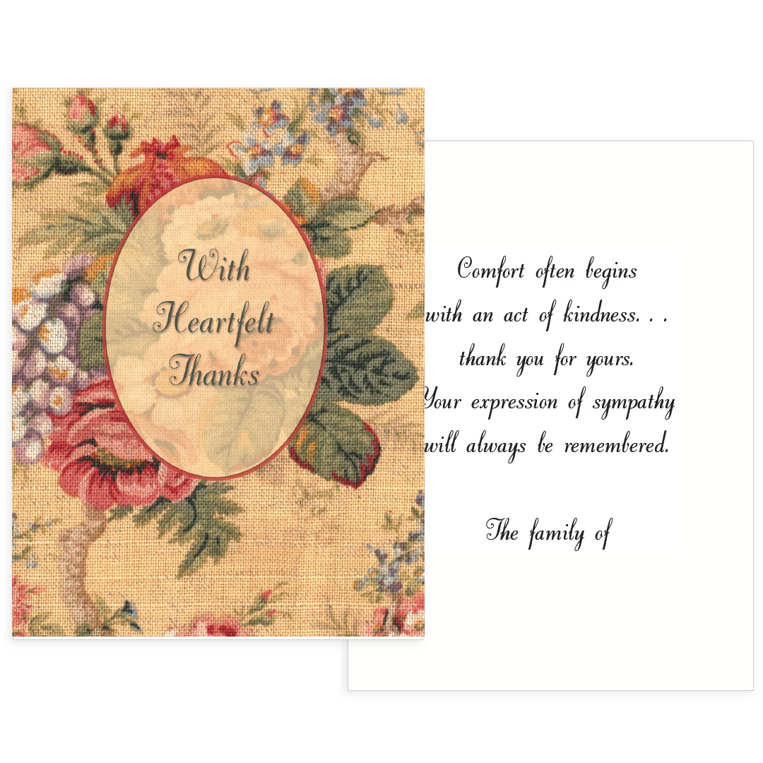 Rose Tapestry Acknowledgment