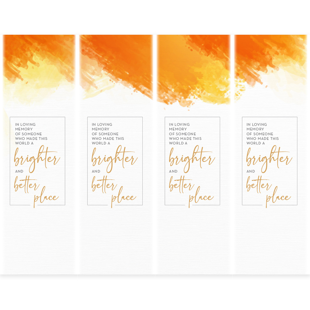 Brush Strokes - Orange Bookmark