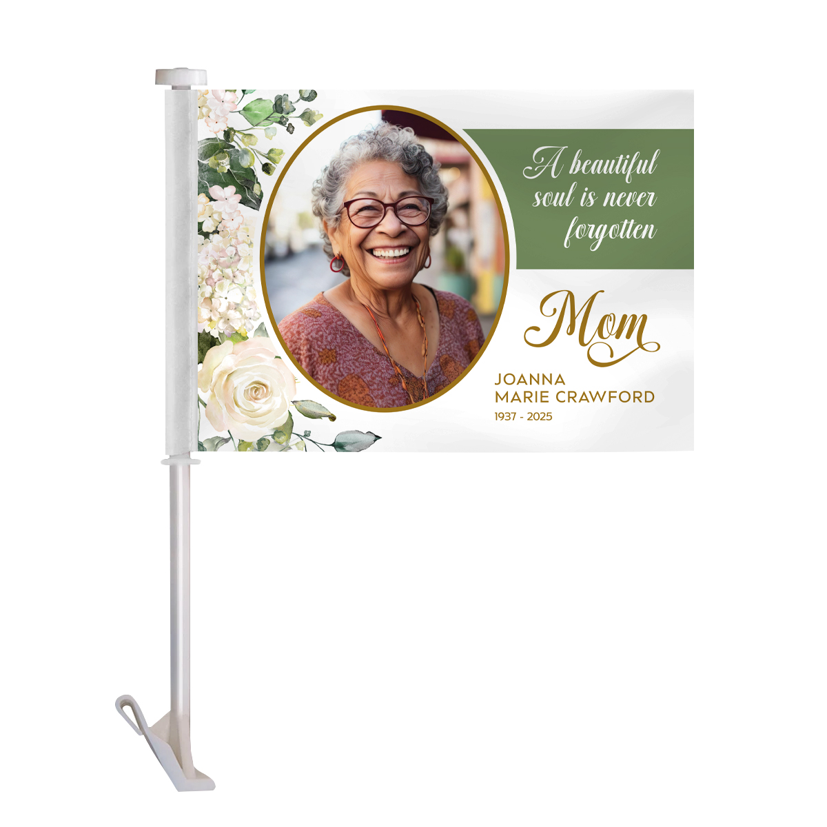 Final Journey Car Flag – Personalized Funeral Tribute Flag