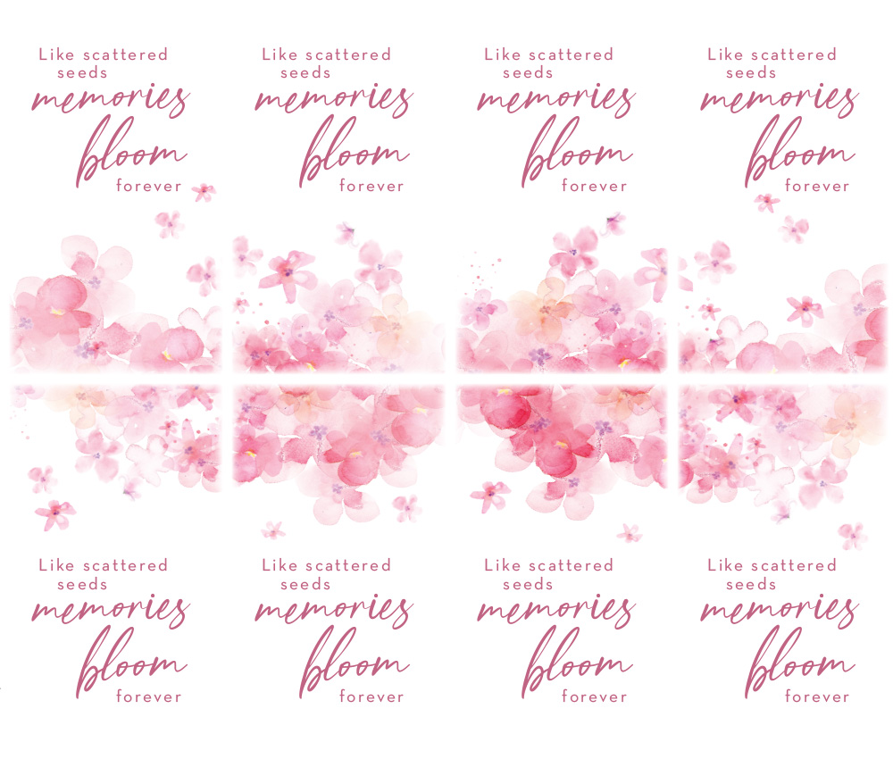 Cherry Blossoms - Pink 8-up Prayer Card