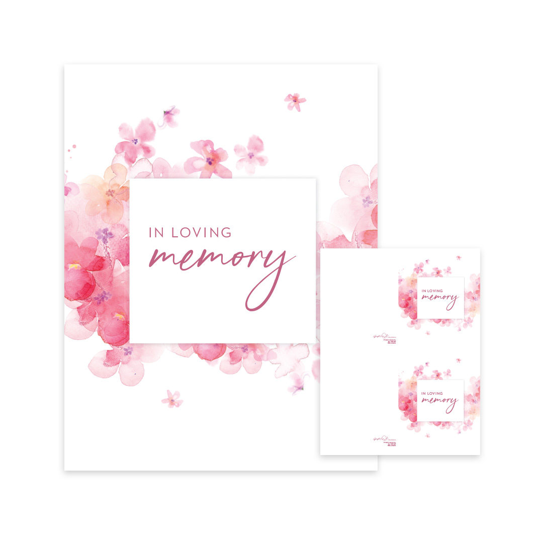 Cherry Blossoms - Pink Memorial Folders