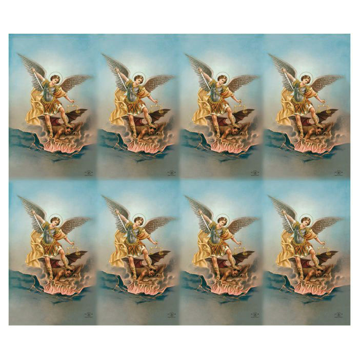 M-400-172 St. Michael the Archangel 8-up Prayer Cards