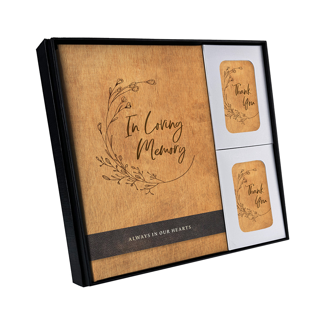 Rustic Wood Register Book Box Set