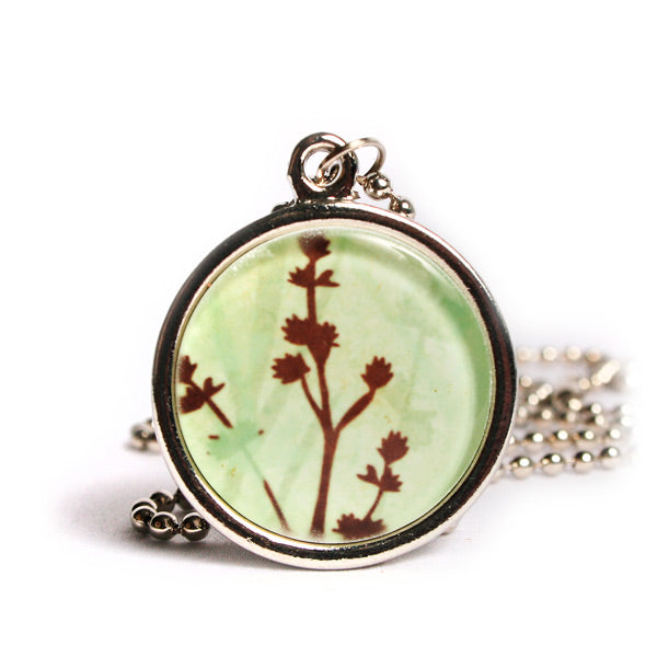 Round Framed Crystal Pendant