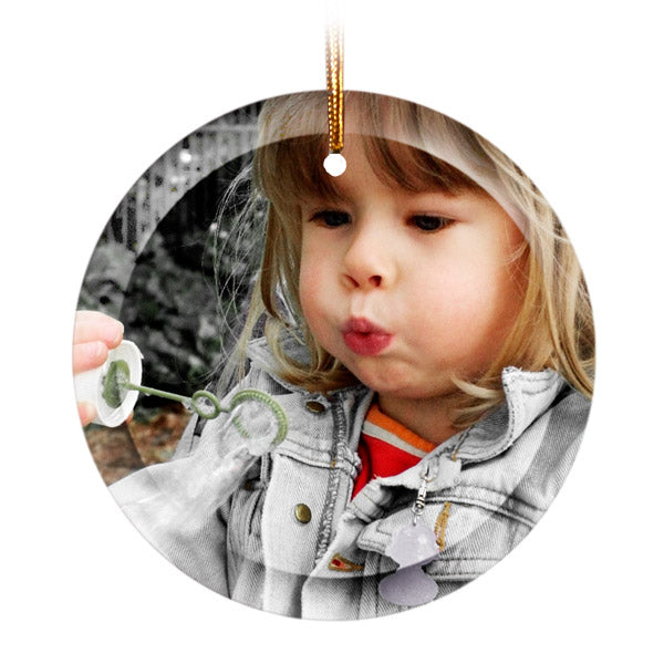 Sublimation Blank Round Glass Ornaments