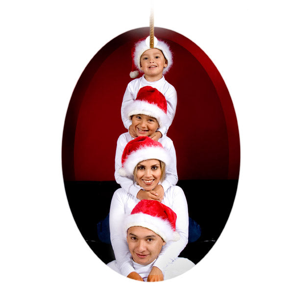 Sublimation Blank Oval Portrait Glass Ornaments