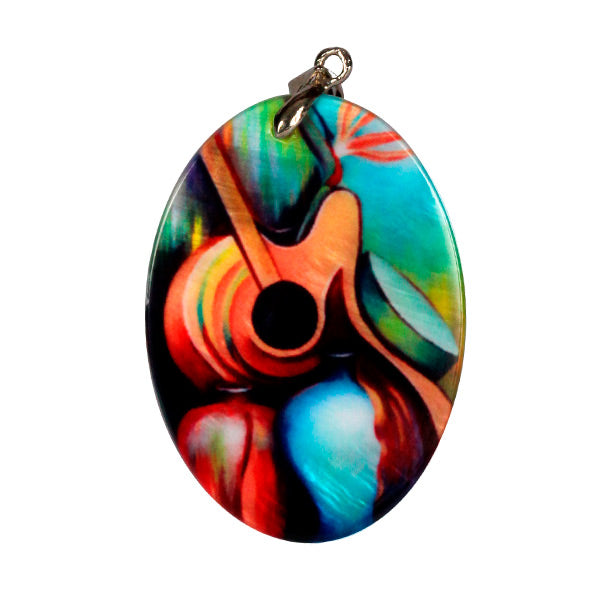 Sublimation Blank Oval Shell Pendant