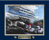 Police Honors Blue Flag