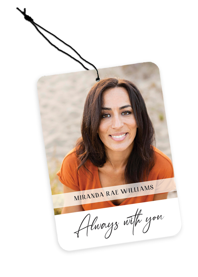 Remembrance Photo Memorial Air Freshener – Personalized Scent Keepsake