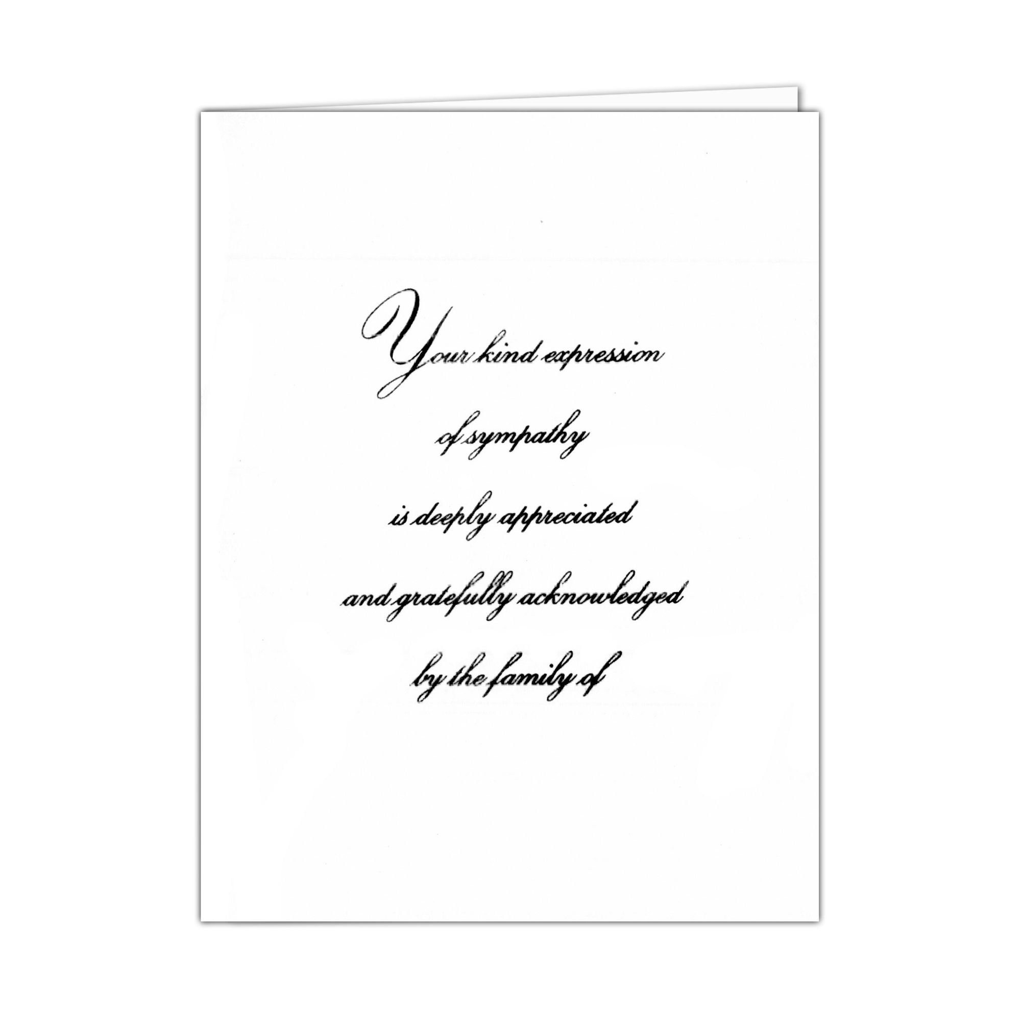 103 Acks - Formal Acks - Thermographic Raised Lettering