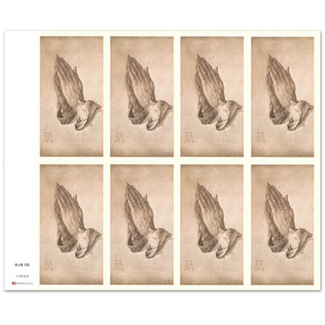 Praying Hands 8-up Prayer Cards
