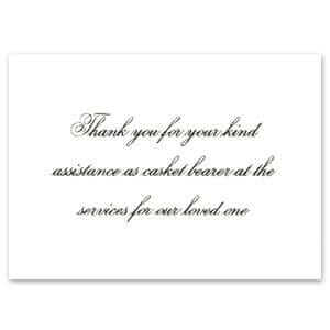 Pallbearer Cards - Casket Bearer Cards