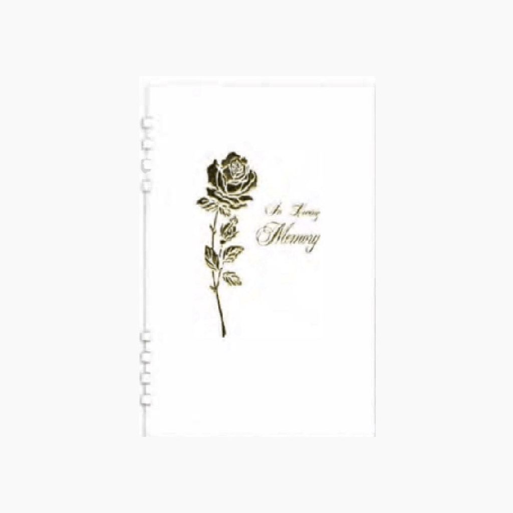 Gold Rose 8-Ring Register Book