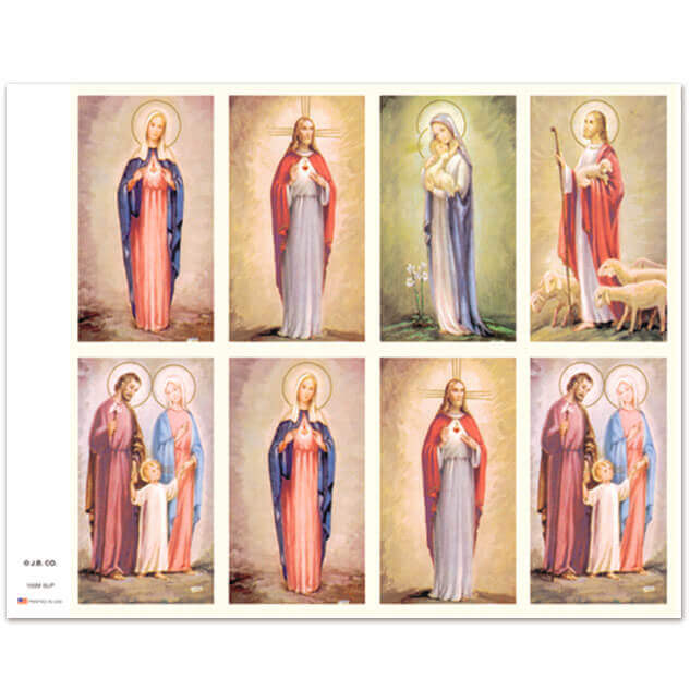 166M Assorted Subjects 8-up Prayer Cards
