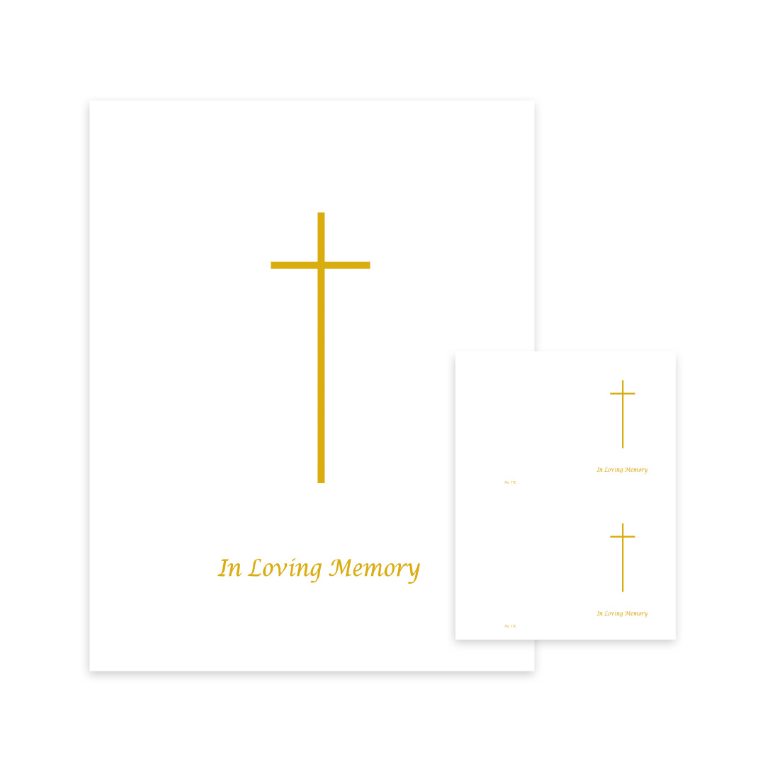 Gold Cross Memorial Folders