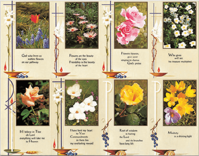 Garden 8-up Prayer Cards