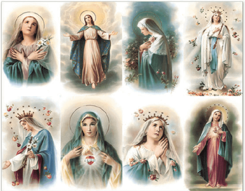 Queen of Heaven 8-up Prayer Cards