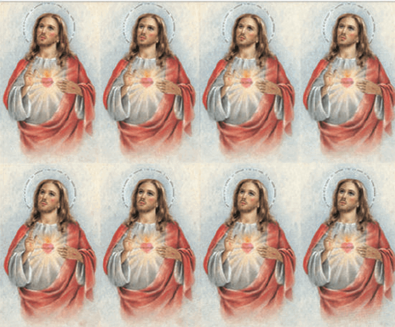 Sacred Heart of Jesus 8-up Prayer Cards