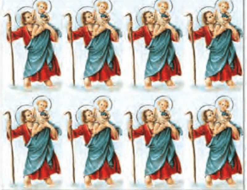 St. Christopher 8-up Prayer Cards
