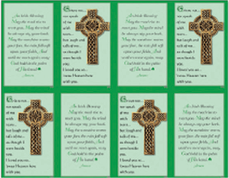 Celtic 8-up Prayer Cards