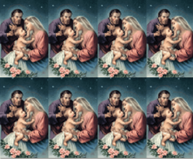 Holy Family 8-up Prayer Cards