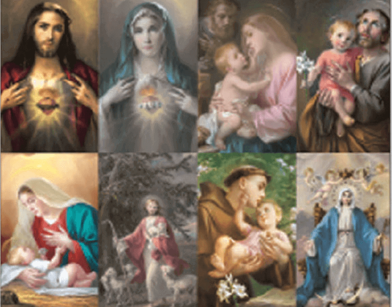 Simeone Series 8-up Prayer Cards