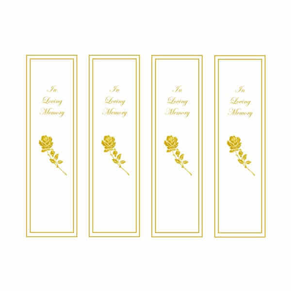 Gold Rose Bookmark