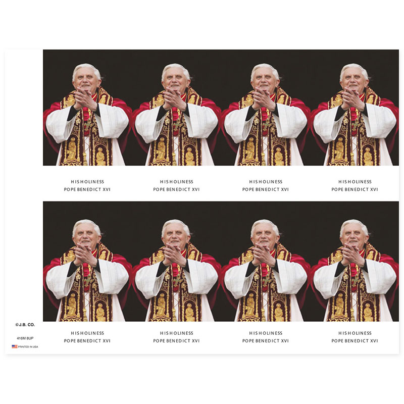 Pope Benedict XVI 8-up Prayer Cards