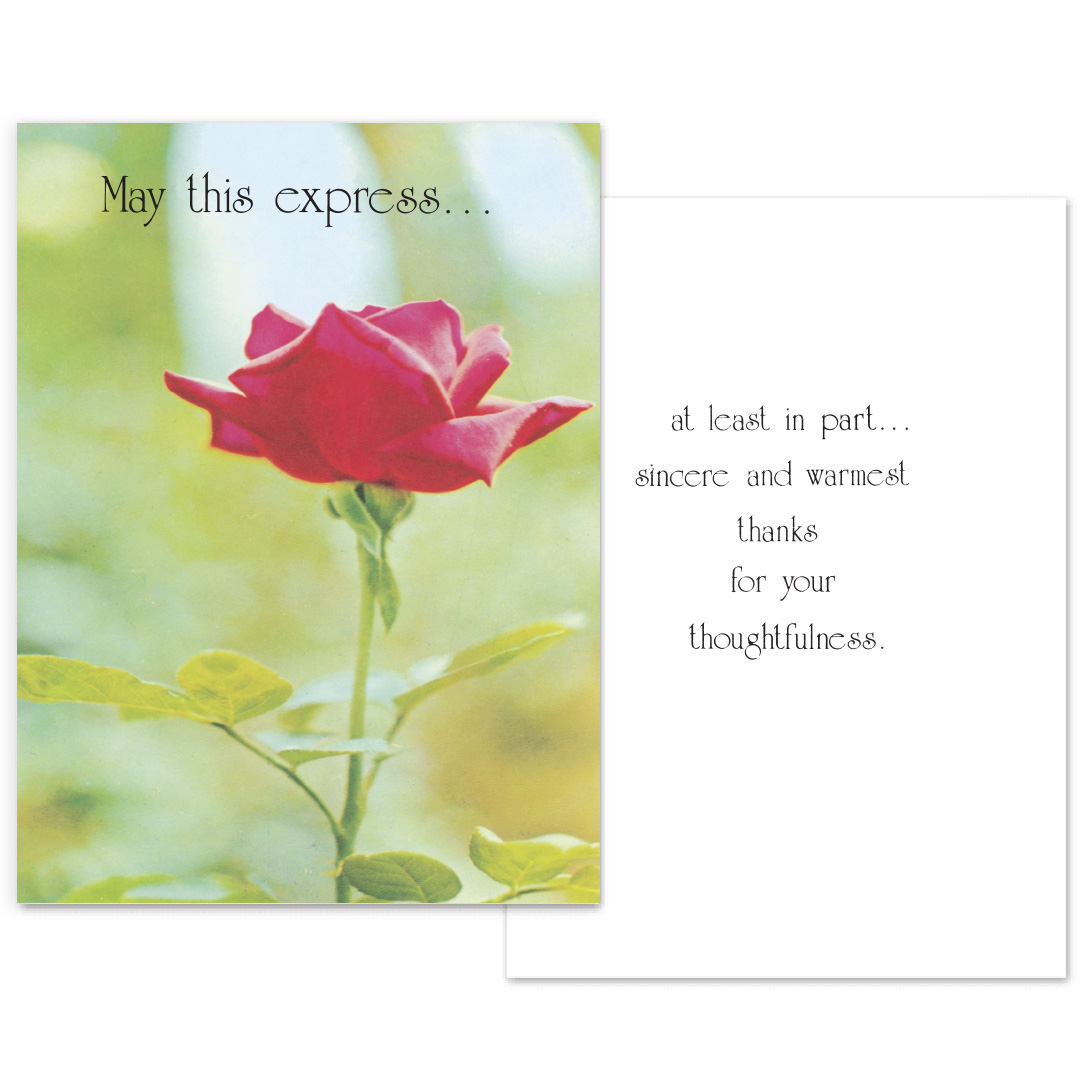 Red Rose Acknowledgment