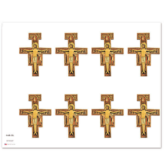 Jesus on Cross 8-up Prayer Cards