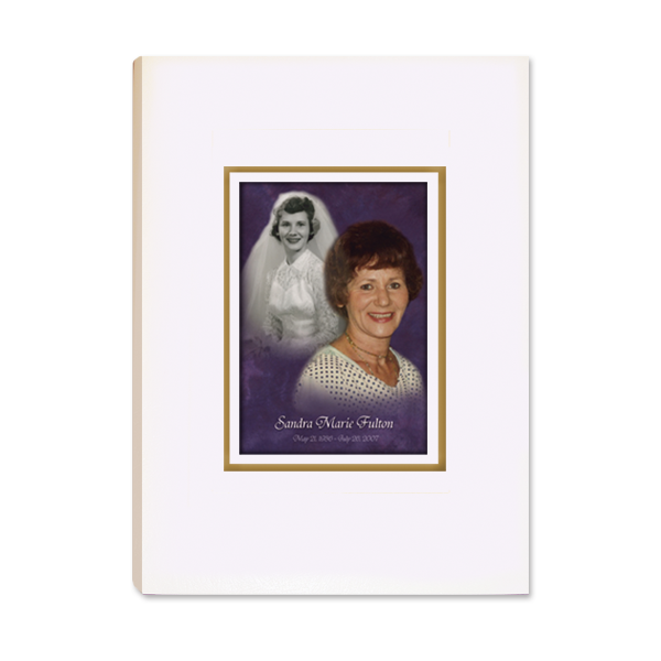 Gold Foil Window Frame Register Book