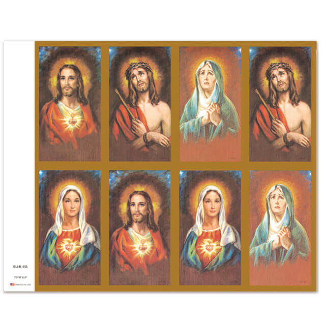 701M Assorted Subjects 8-up Prayer Cards