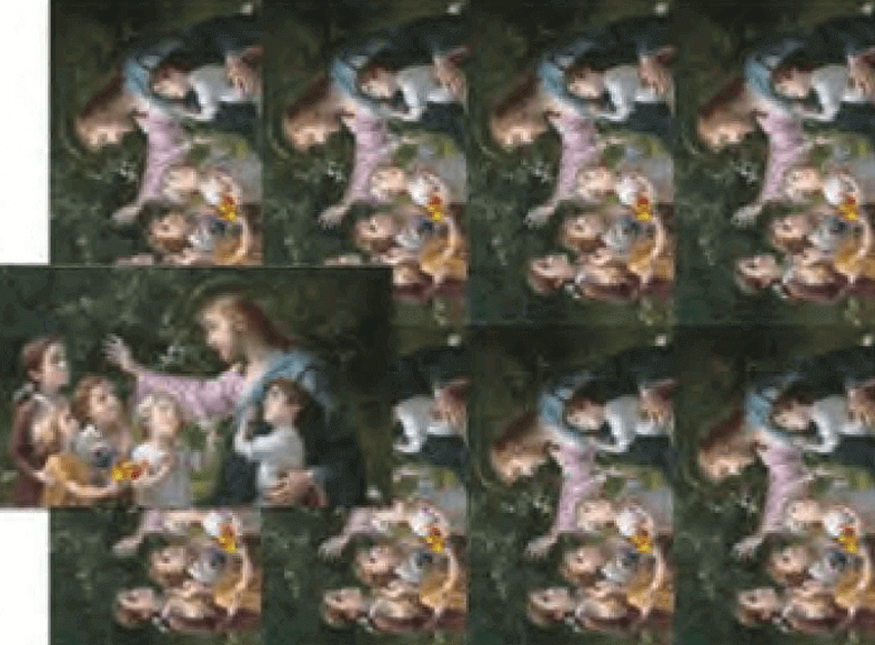 Christ with Children 8-up Prayer Cards