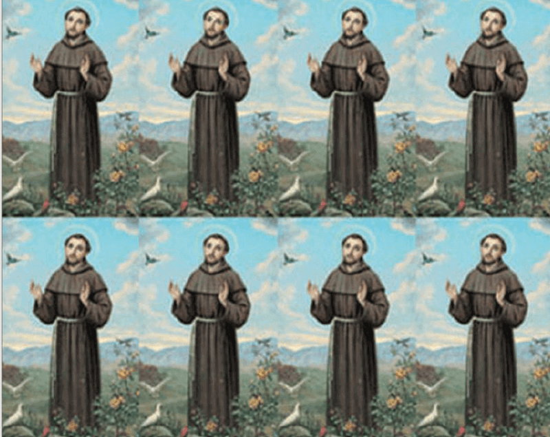 Saint Francis of Assisi Series 1 8-up Prayer Cards