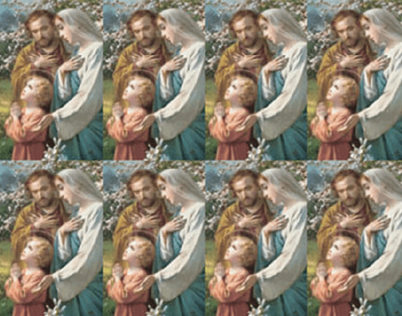 Holy Family Series 2 8-up Prayer Cards