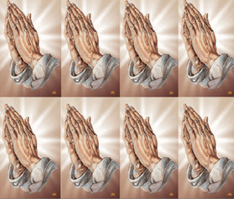 Praying Hands Series 2 8-up Prayer Cards