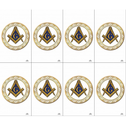 Masonic Symbol 8-up Prayer Cards