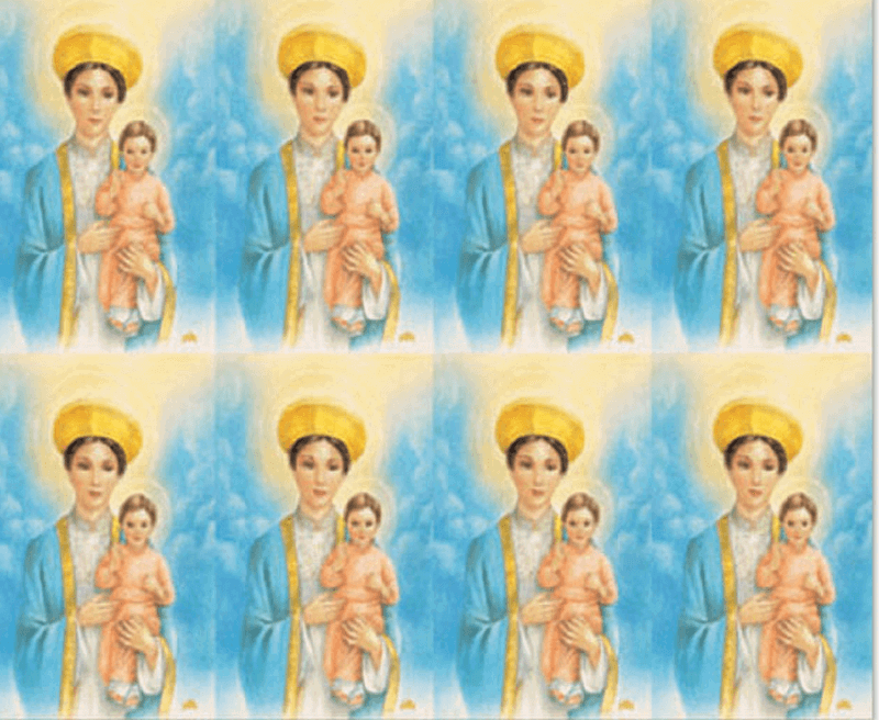 Our Lady of La Vang 8-up Prayer Cards