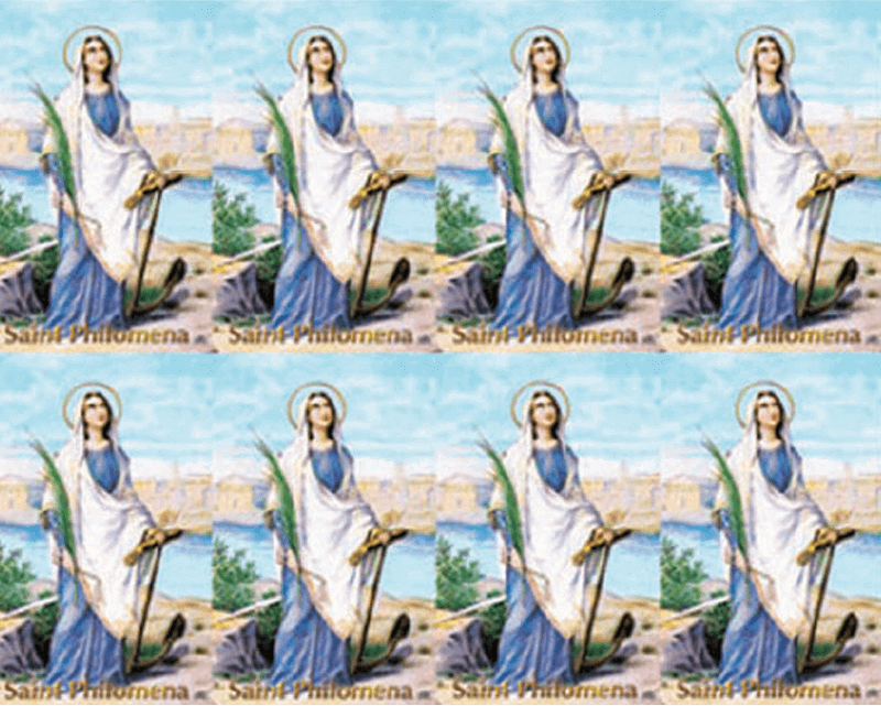 Saint Philomena 8-up Prayer Cards
