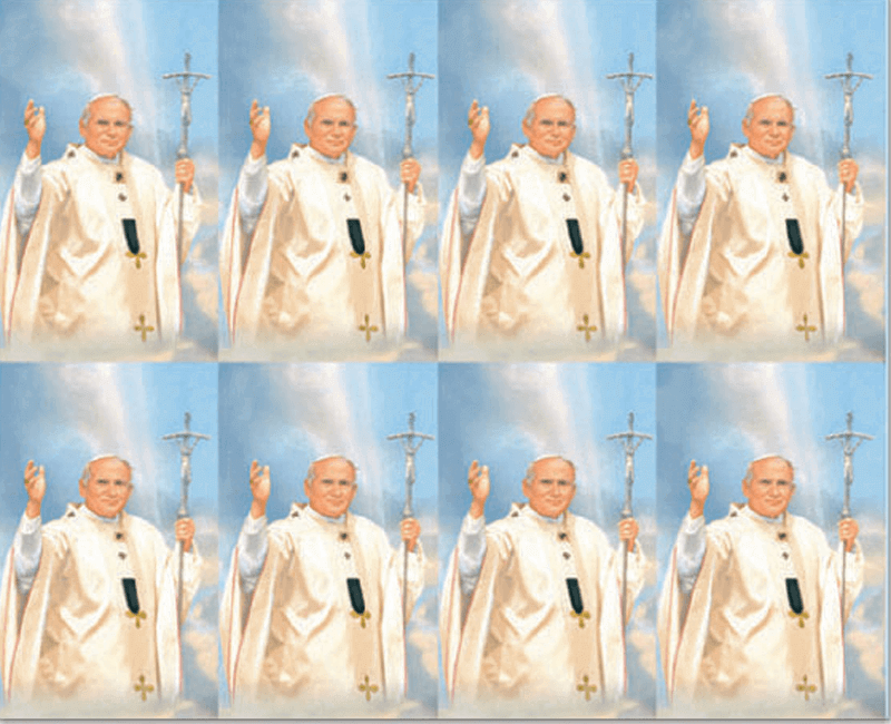 Pope John Paul II, Series 2 - 8-up Prayer Cards