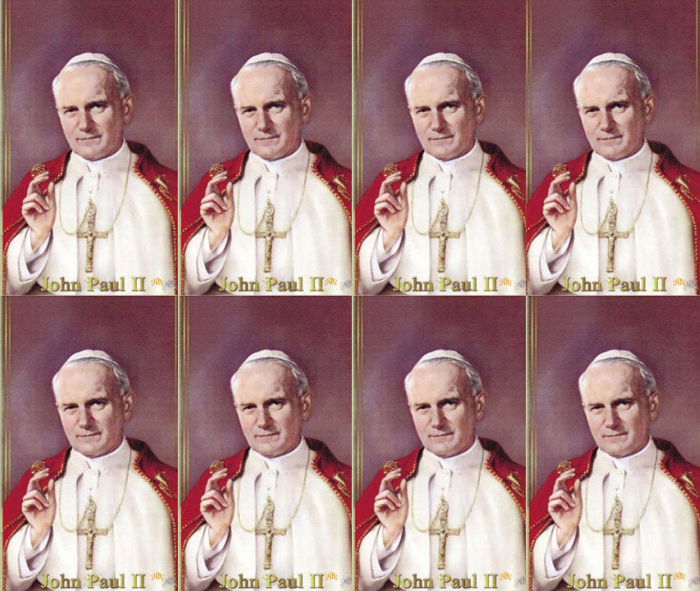 Pope John Paul II, Series 1 - 8-up Prayer Cards