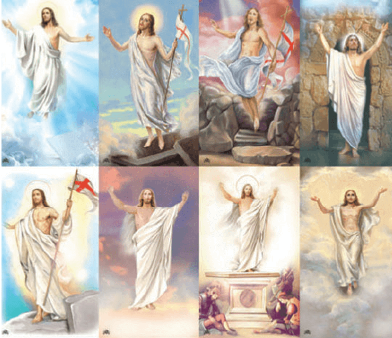 Resurrection Assorted Subjects 8-up Prayer Cards