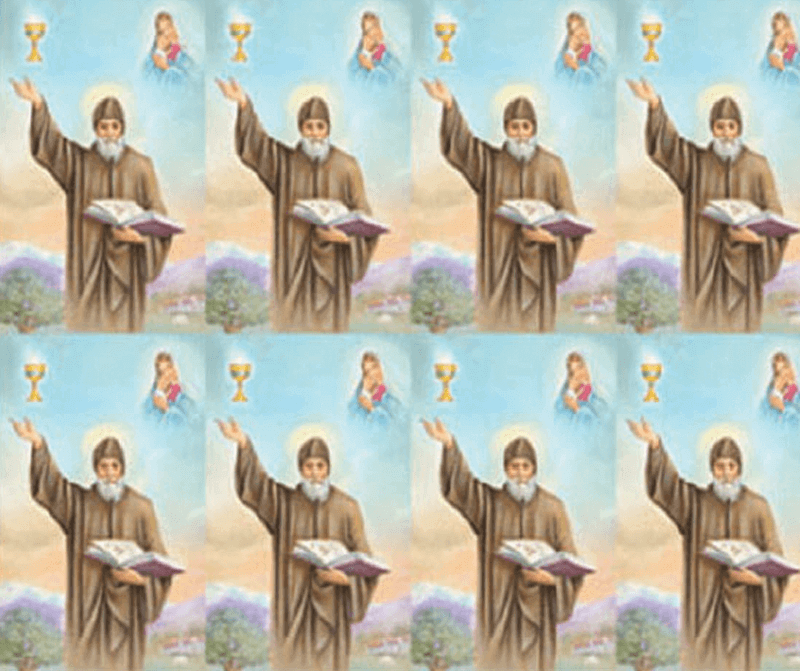 Saint Charbel 8-up Prayer Cards