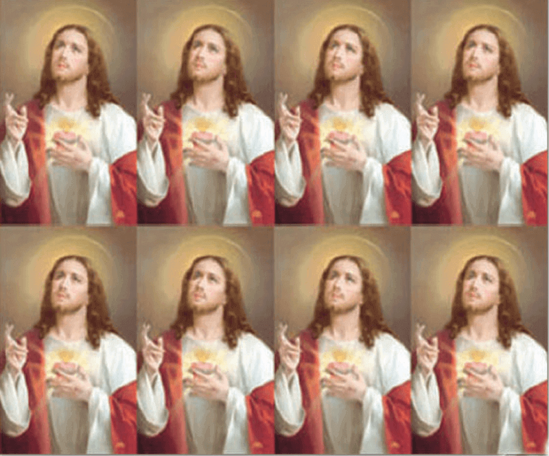 Sacred Heart of Jesus 3 - 8-up Prayer Cards
