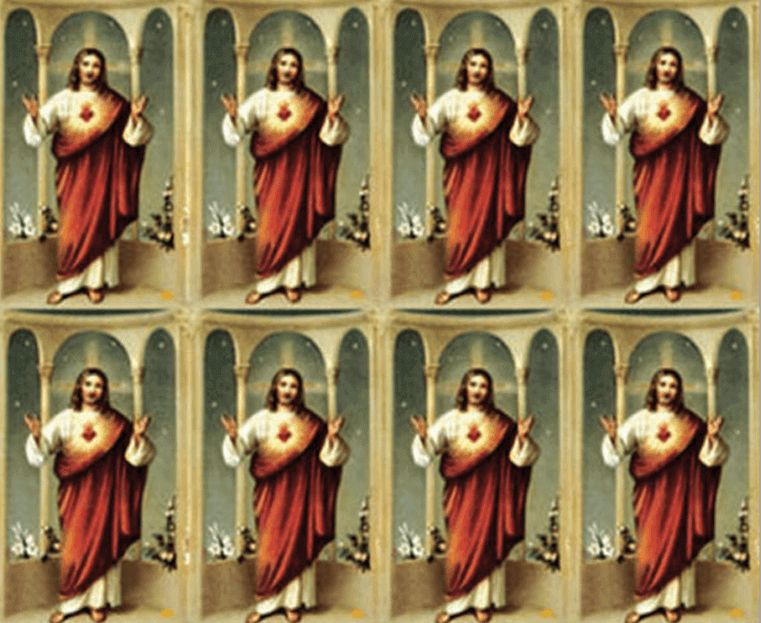 Sacred Heart of Jesus 5 - 8-up Prayer Cards