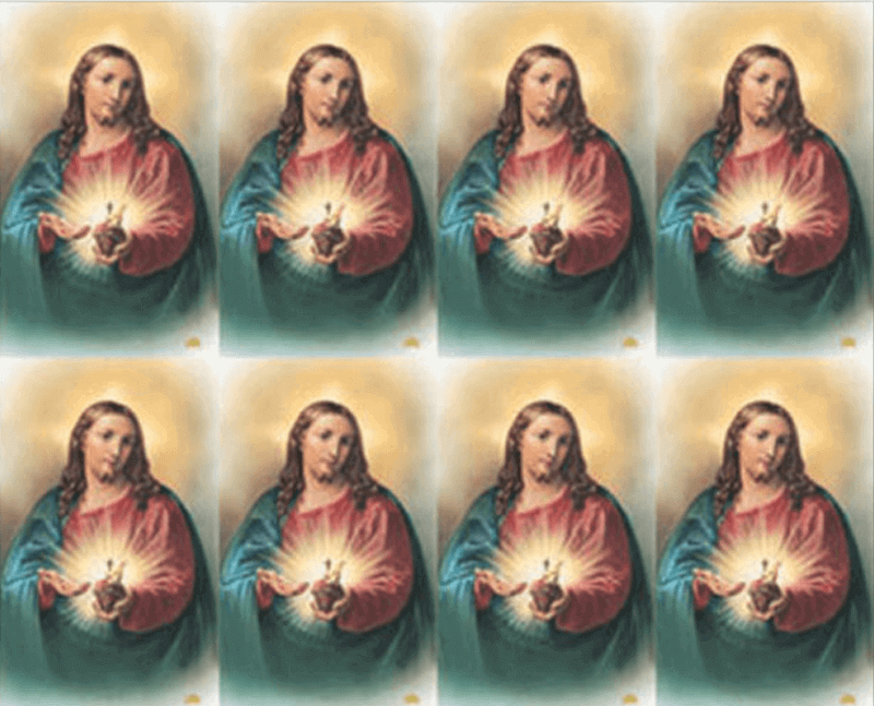 Sacred Heart of Jesus 7 - 8-up Prayer Cards