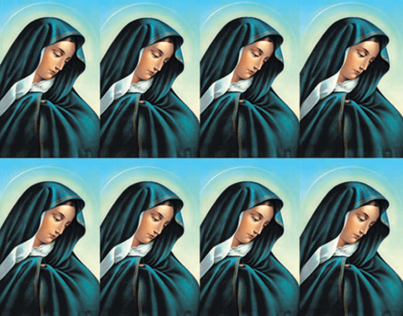 Our Lady of Sorrows 8-up Prayer Cards